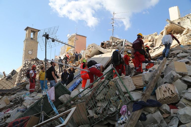 Commemozione delle vittime del terremoto nel Centro Italia